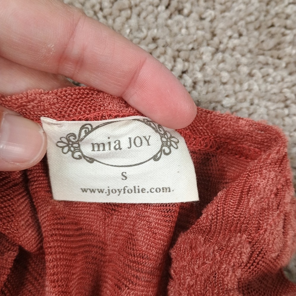 Mia Joy Lacey Coral Blush Semi Sheer Kimono Fall Size Small - Picture 5 of 8